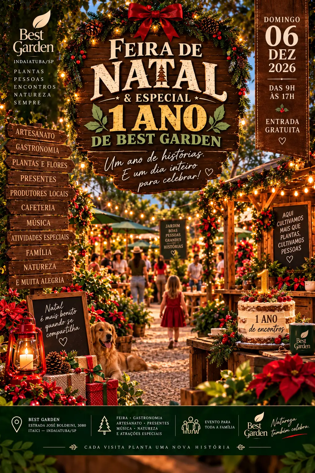 1 ano de Best Garden